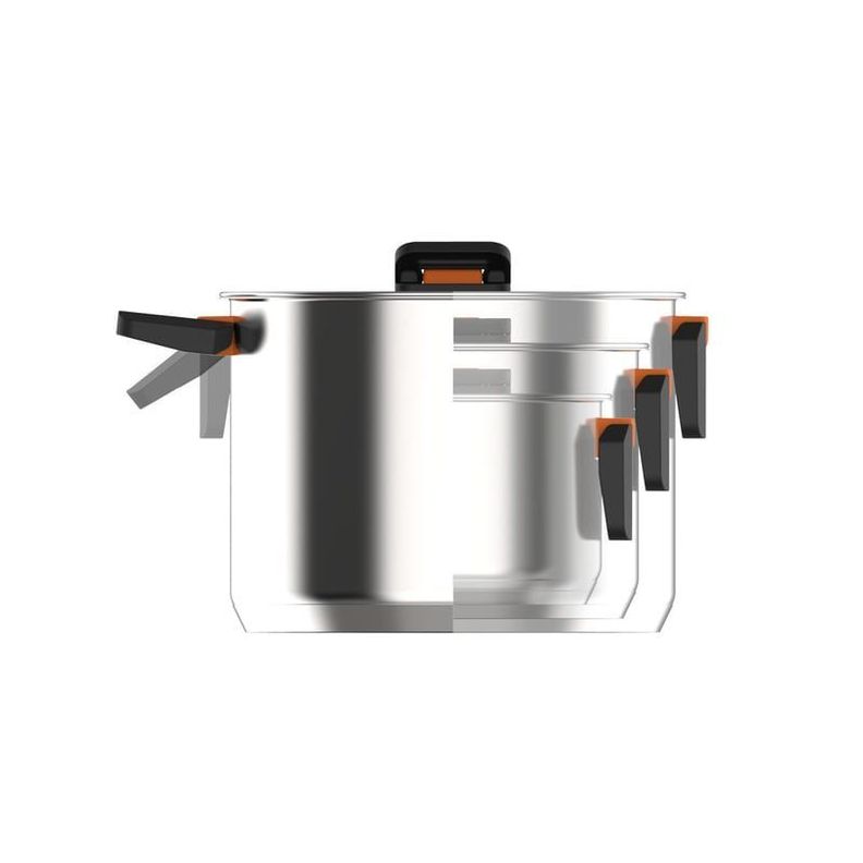 Batería Ollas De Cocina Vitta Spazio 6 Piezas Con Asas Plegables-5