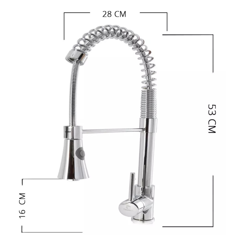 Llave Monomando Lavaplatos Vertical Profesional Taumm-3