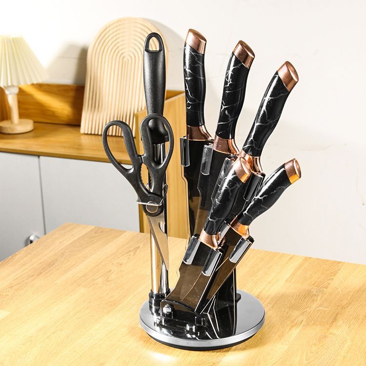Set De Cuchillos Premium 8 Piezas Con Soporte Giratorio-1