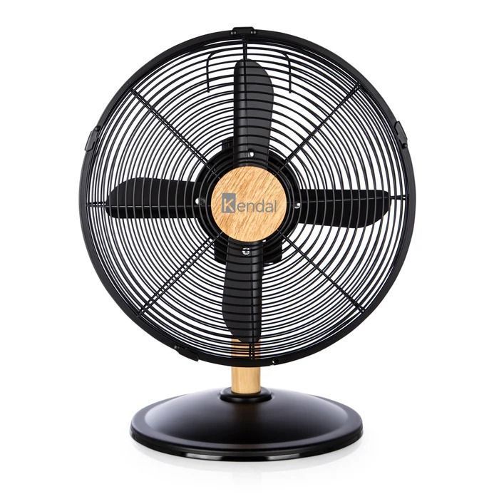 Ventilador De Mesa 12 Pulgadas Kendal Kzf-1214d Metal Madera-0
