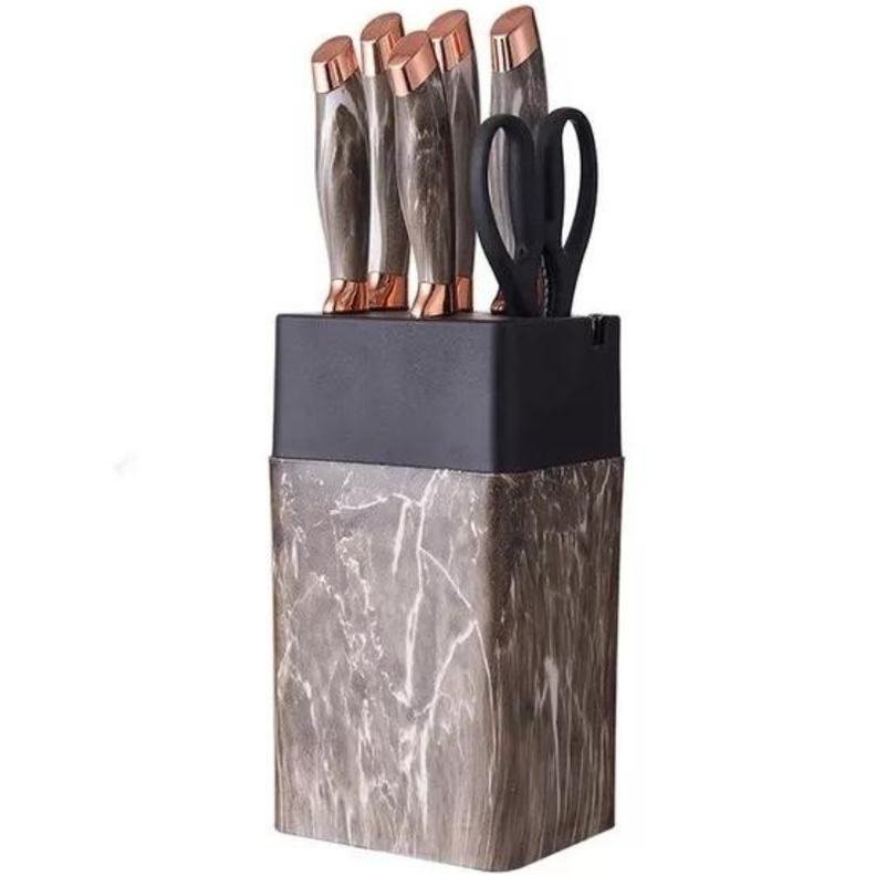Set Cuchillos De Cocina 7 Piezas Con Bloque Rectangular-0
