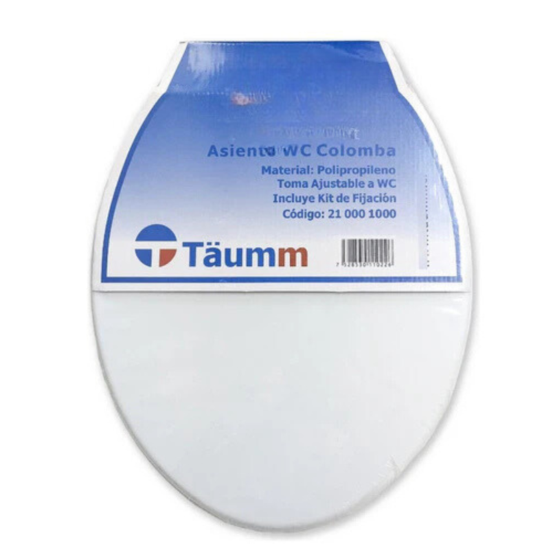 Asiento Y Tapa De Wc Blanca Colomba Taumm-4