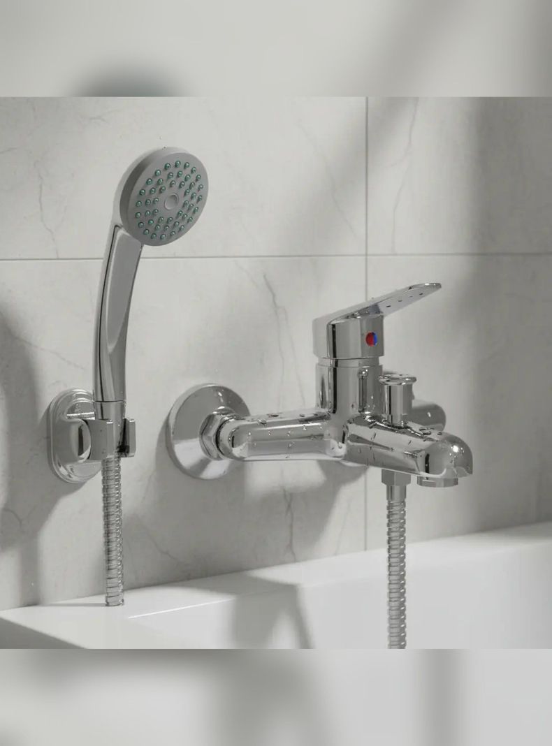 Monomando Llave Grifo Para Tina Stretto Modelo Dakota Plateado Metalico