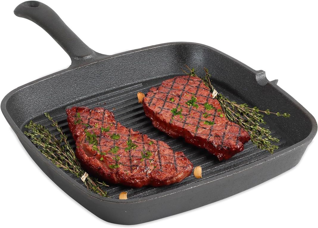 Sartén Grill Cuadrado Hierro Fundido Seki Iron Cast-0
