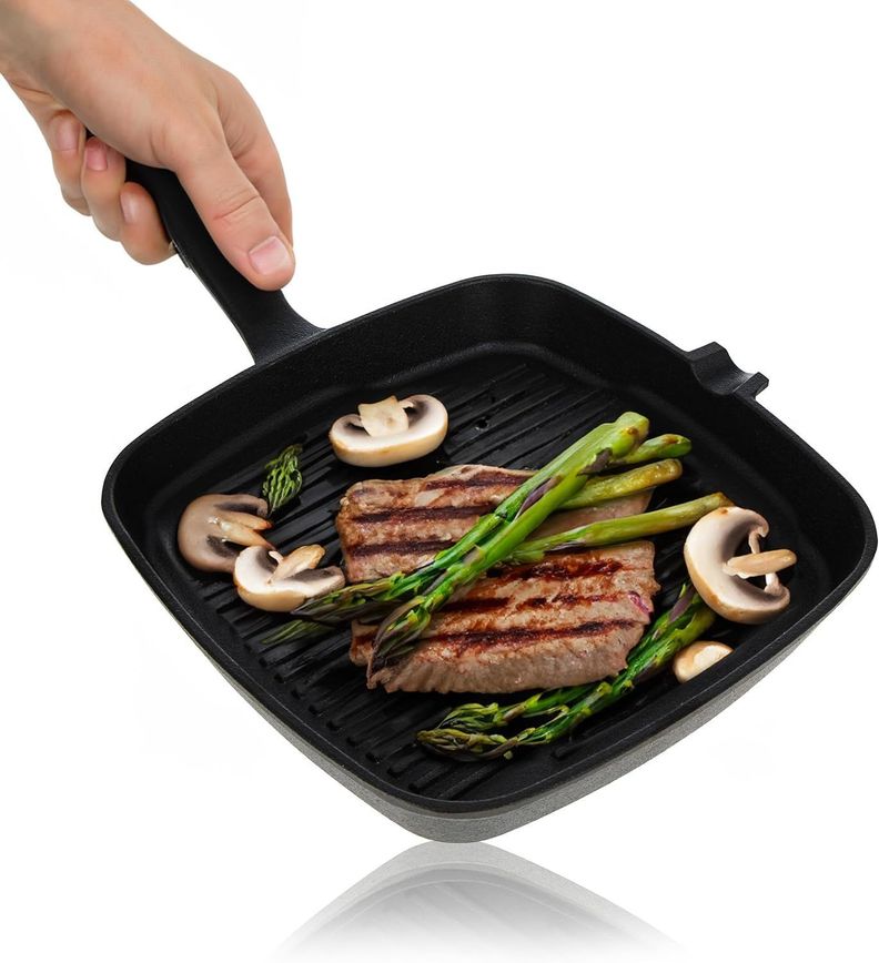 Sartén Grill Cuadrado Hierro Fundido Seki Iron Cast-1