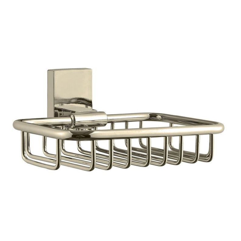 Moderno Porta Jabón Jabonera Soporte Base Para Jabón Taff Níquel-0