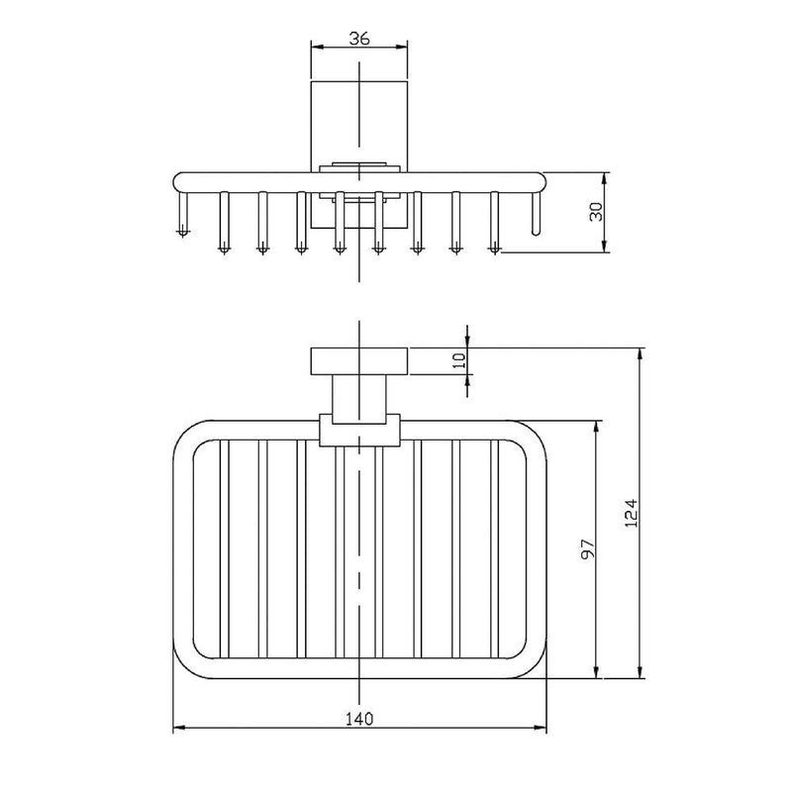 Moderno Porta Jabón Jabonera Soporte Base Para Jabón Taff Níquel-1