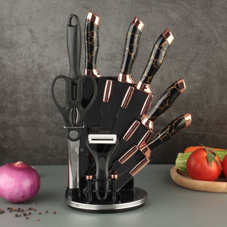Set De Cuchillos Premium 9 Piezas Con Soporte Giratorio-4