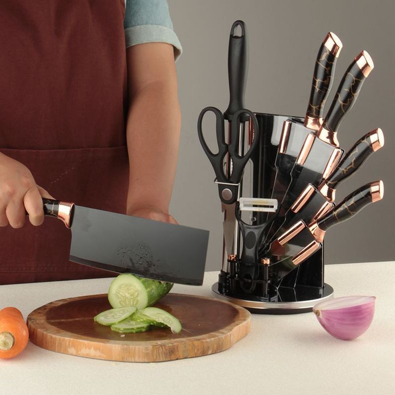 Set De Cuchillos Premium 9 Piezas Con Soporte Giratorio-5