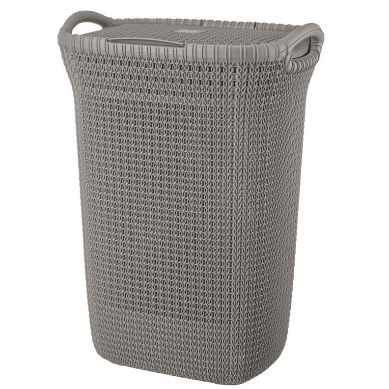 Cesto Canasto Para Ropa Khipu 60 Lts Con Tapa Taupe