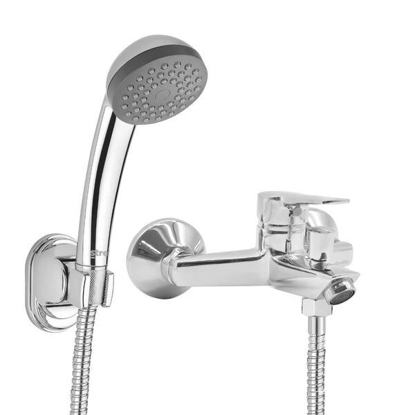 Monomando Llave Grifo Para Tina Ducha Modelo Arezzo Cromo-0