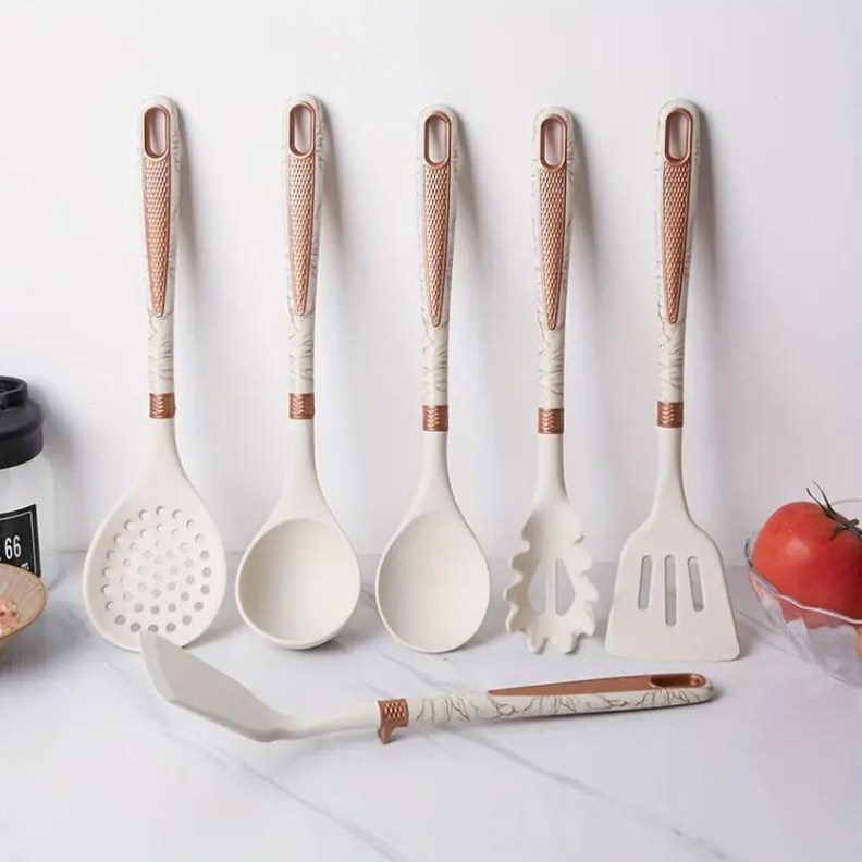 Set Utensilios De Cocina 7 Piezas Con Soporte De Metal-2