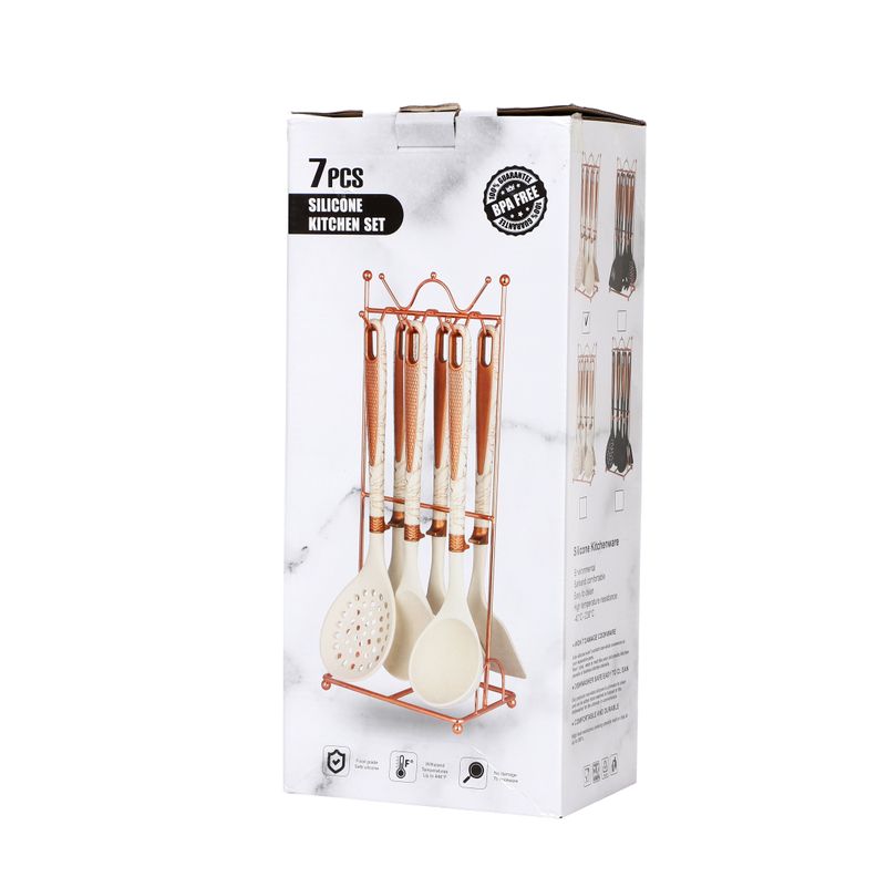 Set Utensilios De Cocina 7 Piezas Con Soporte De Metal-6