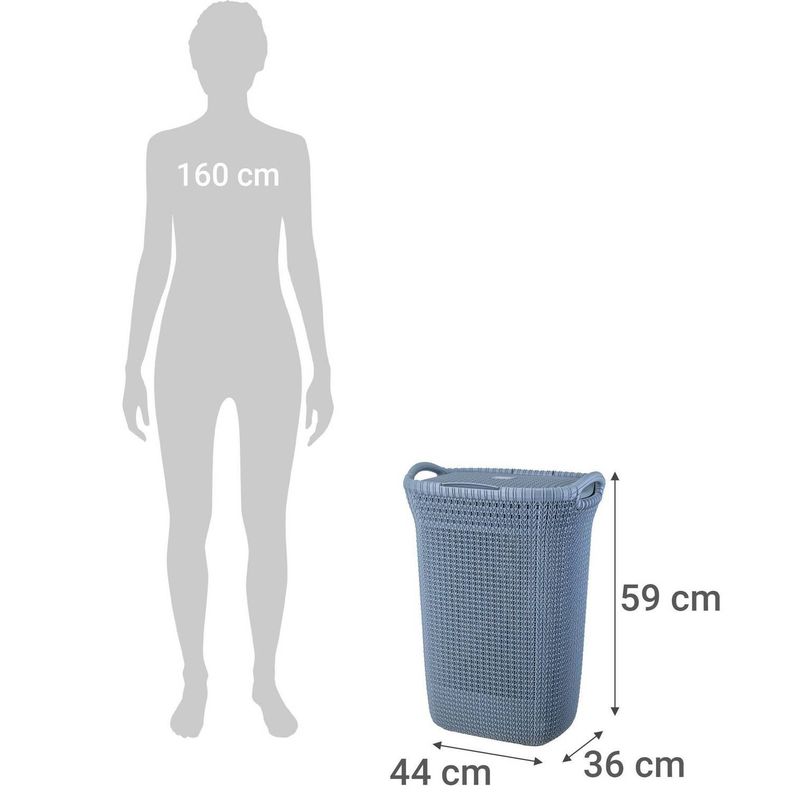 Cesto Canasto Para Ropa Khipu 60 Lts Con Tapa-2