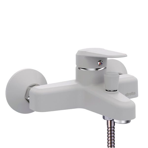 Monomando Llave Grifo Para Tina Ducha Modelo Padova Blanco-2