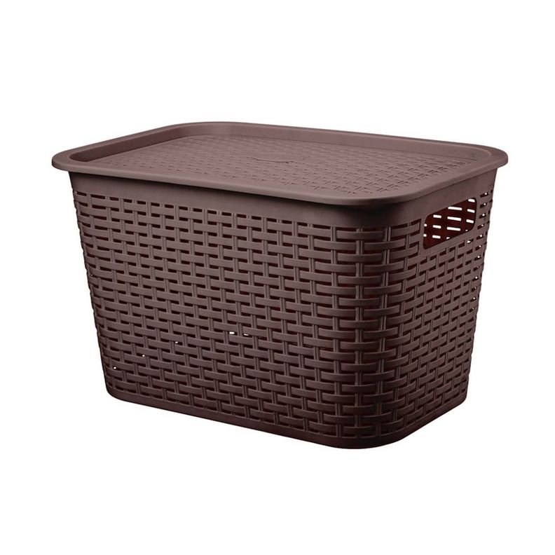 Canastilla Canasta Organizadora Multiusos Rattan 22 Litros-0