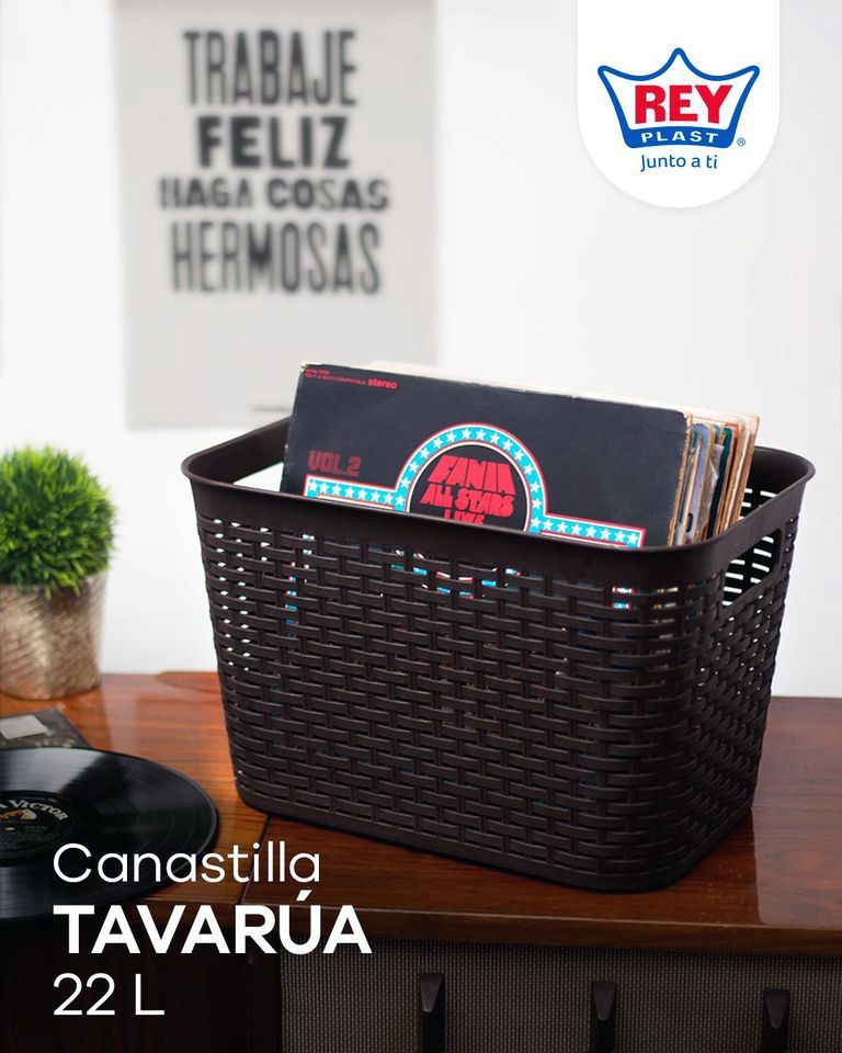 Canastilla Canasta Organizadora Multiusos Rattan 22 Litros-2