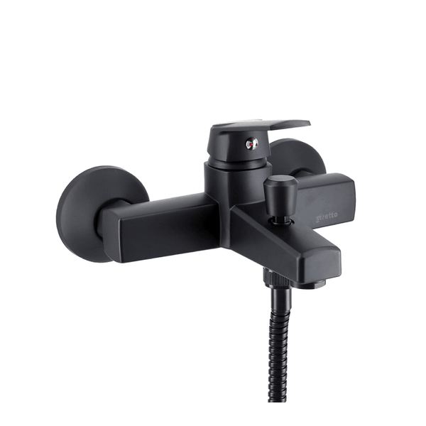 Monomando Llave Grifo Para Tina Ducha Modelo Modena Negro-1