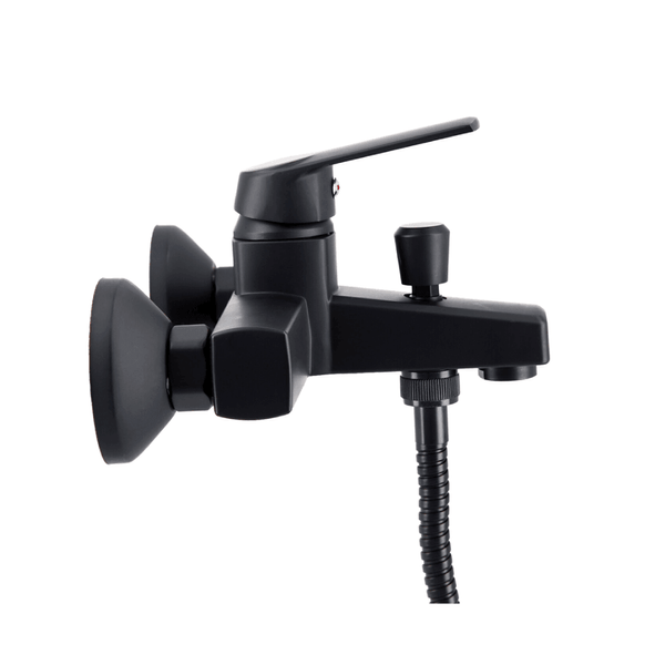 Monomando Llave Grifo Para Tina Ducha Modelo Modena Negro-2