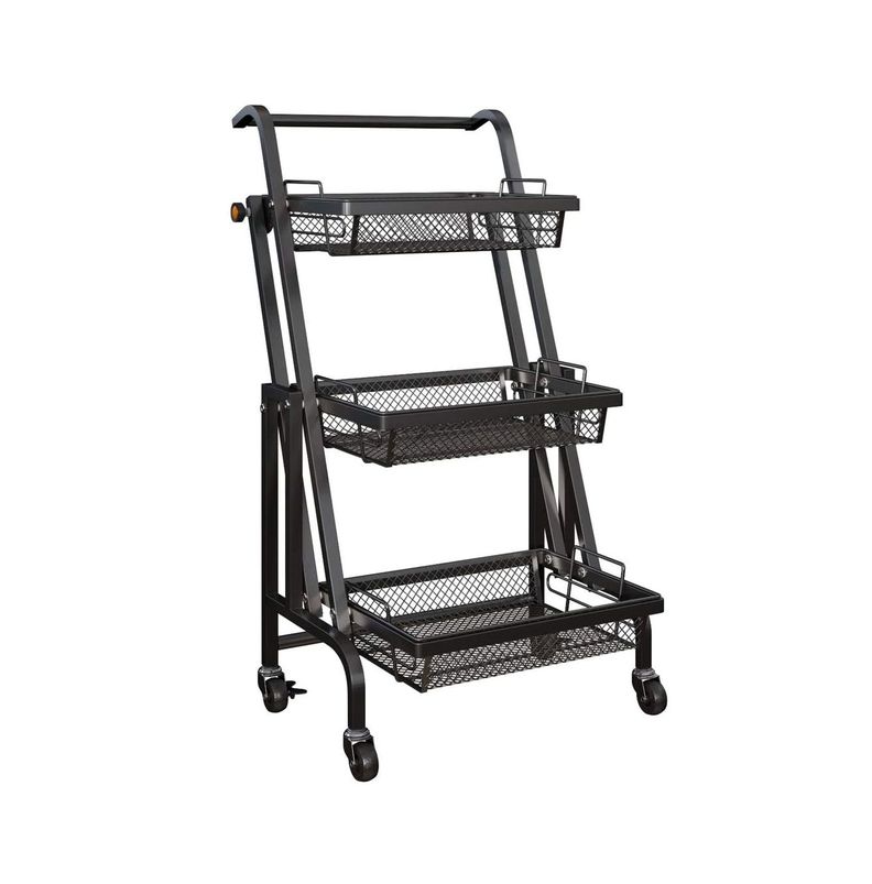 Carro Estante Plegable Organizador Multiuso 3 Niveles-1