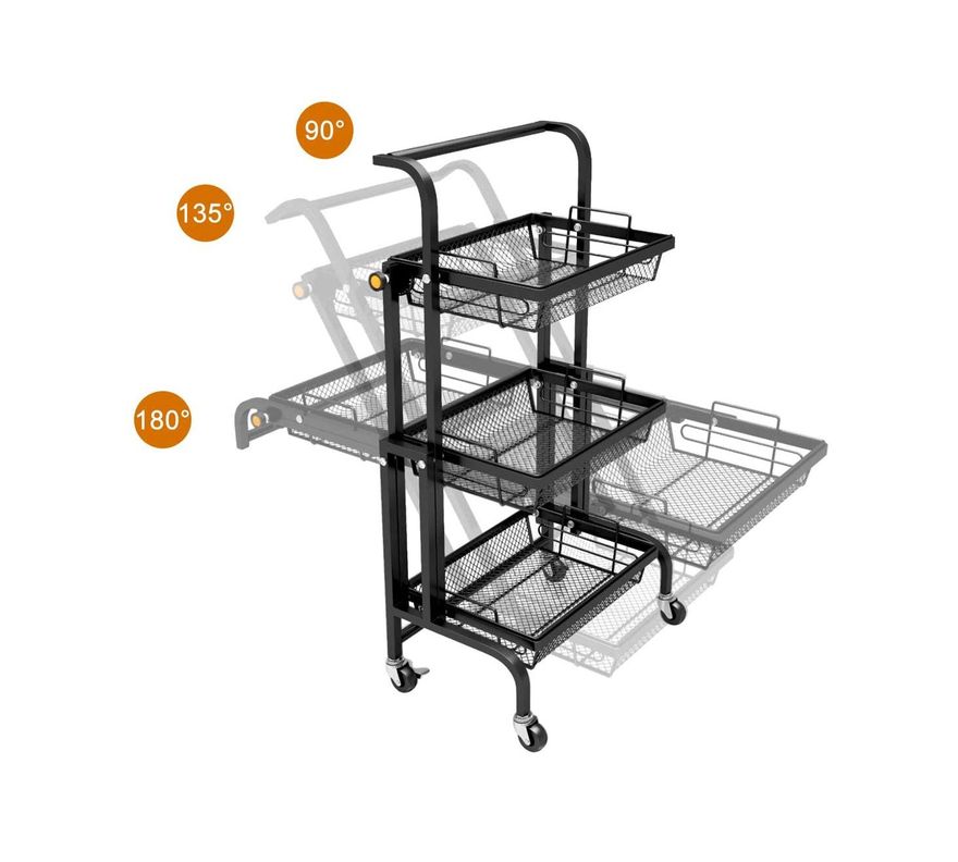 Carro Estante Plegable Organizador Multiuso 3 Niveles-2