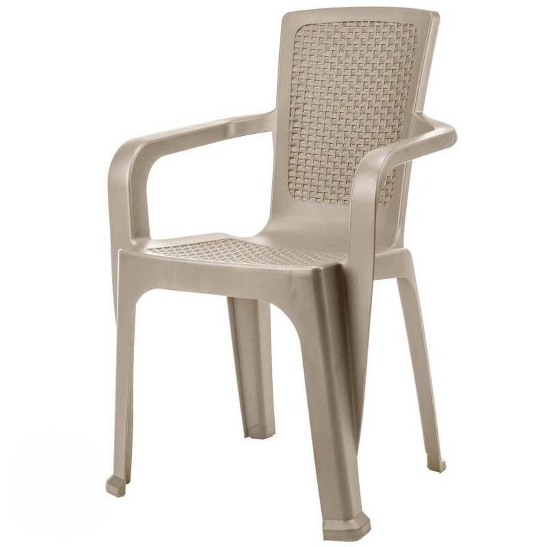 Silla Comedor Terraza Camping Rattan Apoyabrazos-0