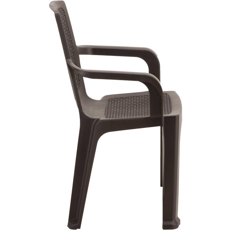 Silla Comedor Terraza Camping Rattan Apoyabrazos-3
