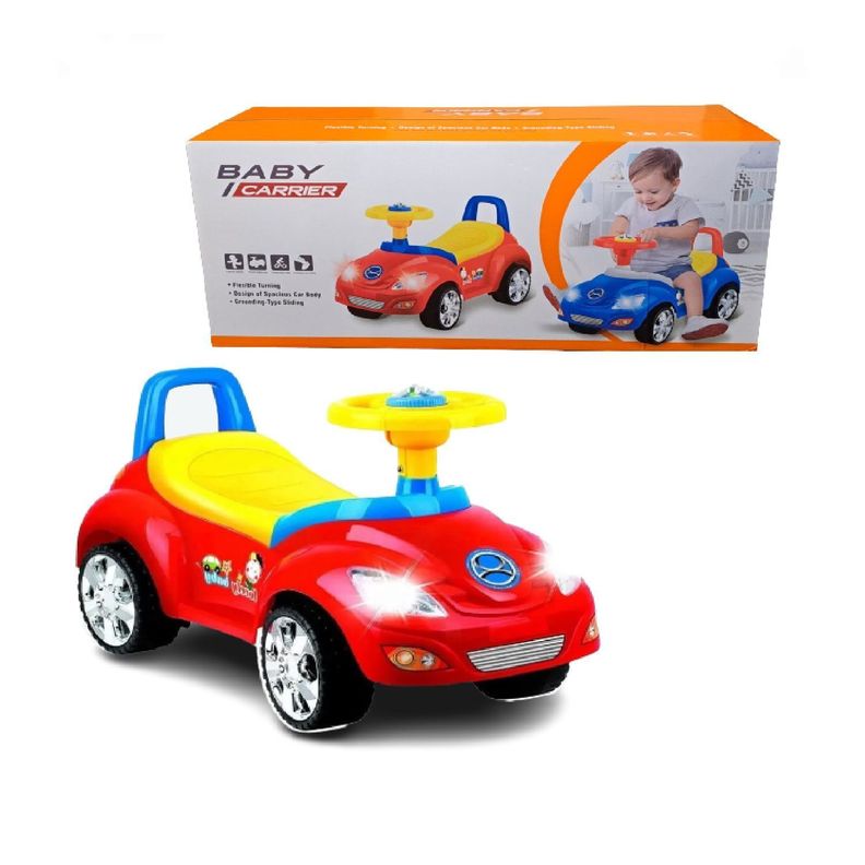 Correpasillo auto andador luz música y asiento tipo baúl-2