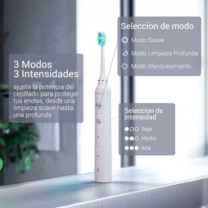 Cepillo Eléctrico Ultrasónico Recargable T100-1