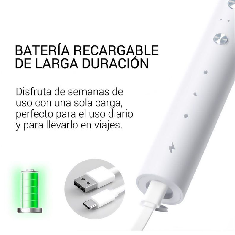Cepillo Eléctrico Ultrasónico Recargable T100-3