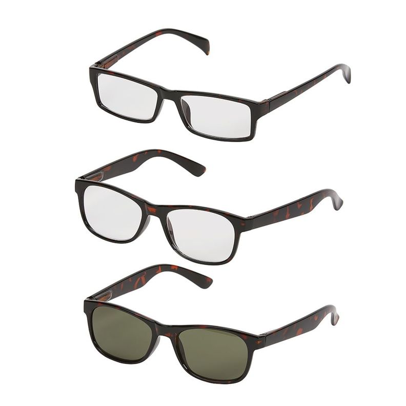 One Power Readers Set 3x1 Lente Redondo + Cuadrado/Tortoises + Lente De Sol-0