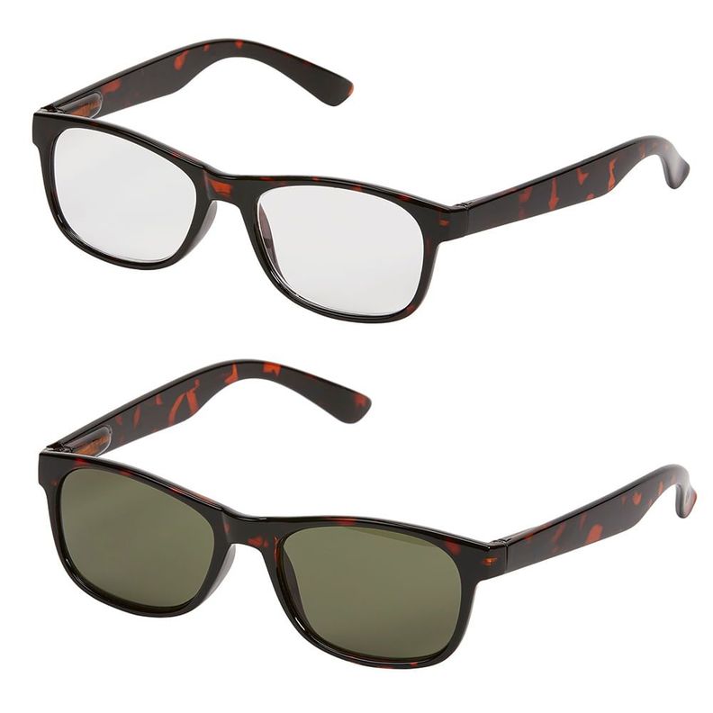 One Power Readers Set 3x1 Lente Redondo + Cuadrado/Tortoises + Lente De Sol-1