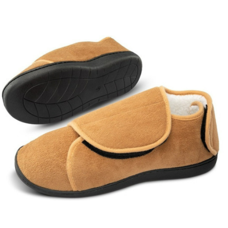 Pantuflas Ajustables Comfy Wraps Café-1