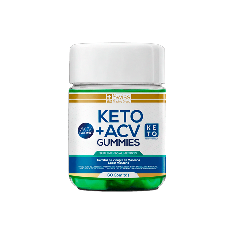 Keto Plus 60 Gomitas Vinagre De Manzana Quema Grasa Sin Azucar Verde