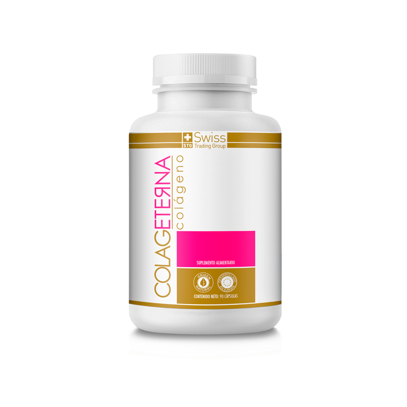 Colageterna  Colageno Hidrolizado en Capsulas para Un Mes Blanco