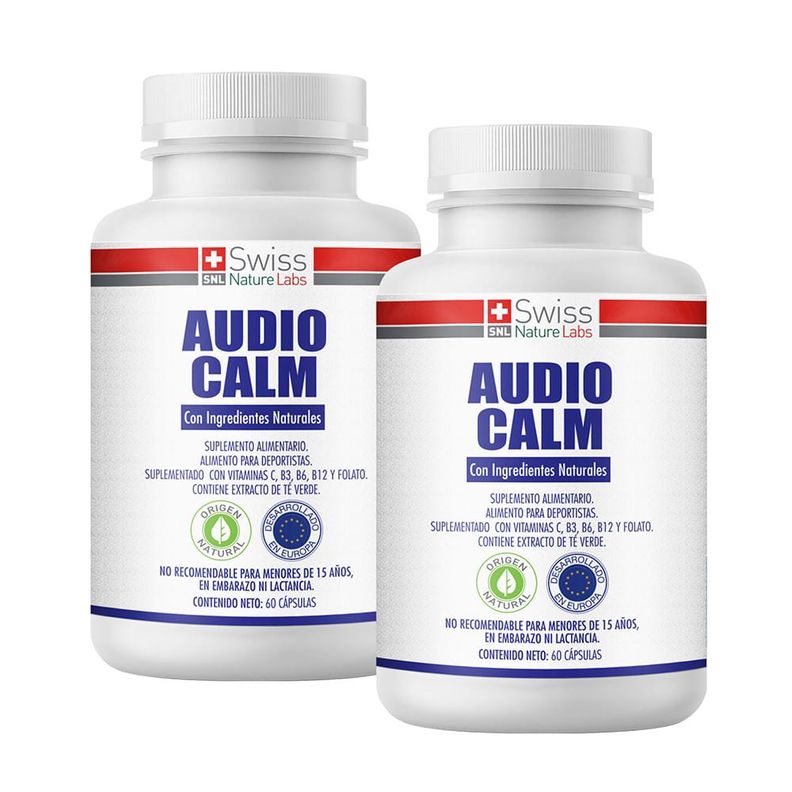 Audio Calm Alivio para Tinnitus y Zumbidos | Pack 2 meses Blanco