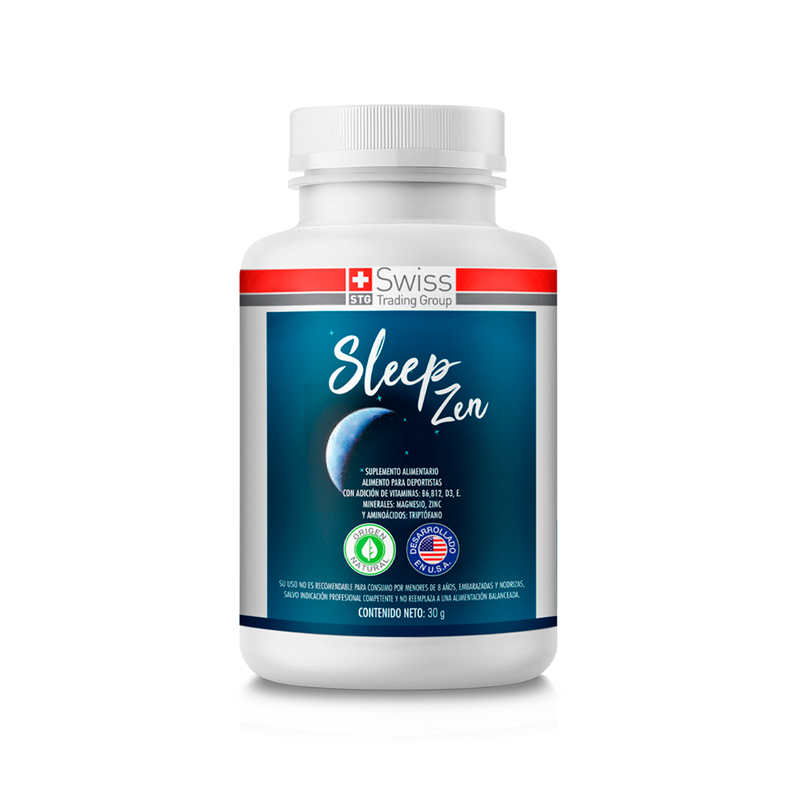 Sleep Zen 60 Capsulas Naturales Contra el Insomnio 1 Mes Blanco