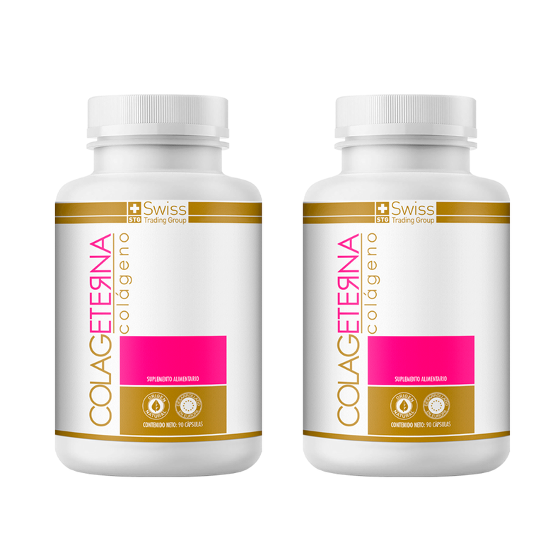 Colageterna  Colageno Hidrolizado en Capsulas  Dos Meses Blanco