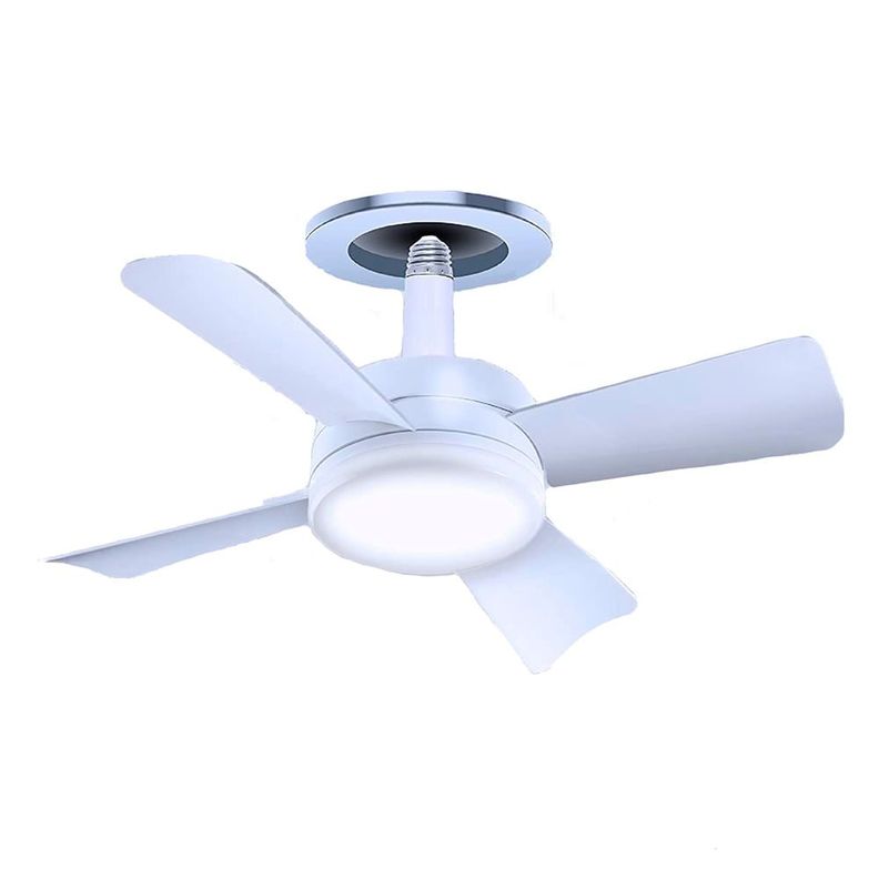 Lampara Con Ventilador De Techo Socket Fan Light Blanco