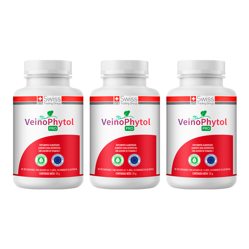 Veinophytol Pro 90 Caps Sin Varices ni Piernas Cansadas 3 Meses Blanco