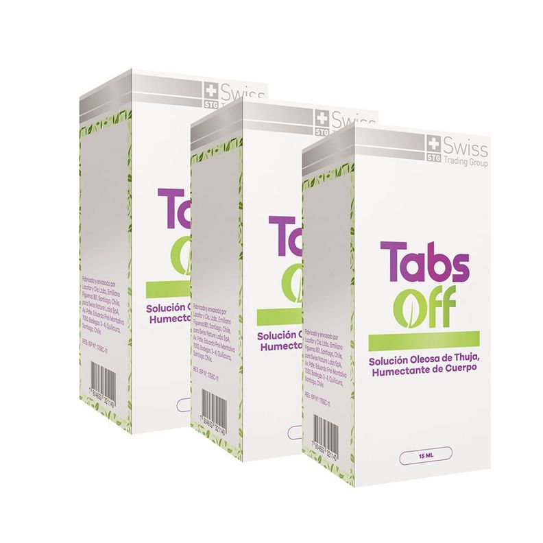 Tabs Off 3 Estuches Con Un Frasco De 15 Ml cada uno-1