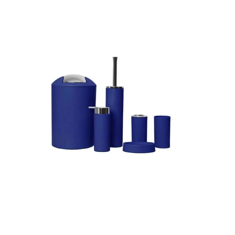 Set Juego De Baño 6 Piezas Accesorios Elegante Azul-0