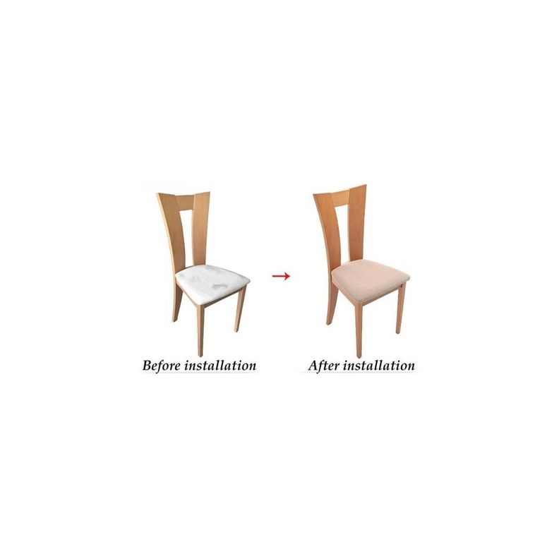 Set De 6 Funda De Asiento Para Silla De Comedor-2