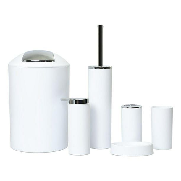 Set Juego De Baño 6 Piezas Accesorio Blanco-0