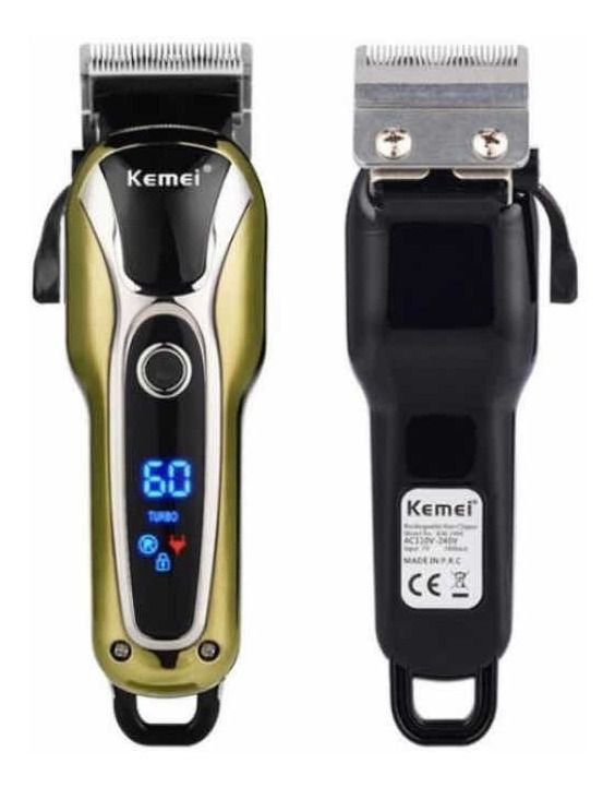 Corta Pelo Inalambrica Kemei 1990 Profesional Con Pantalla LCD-0