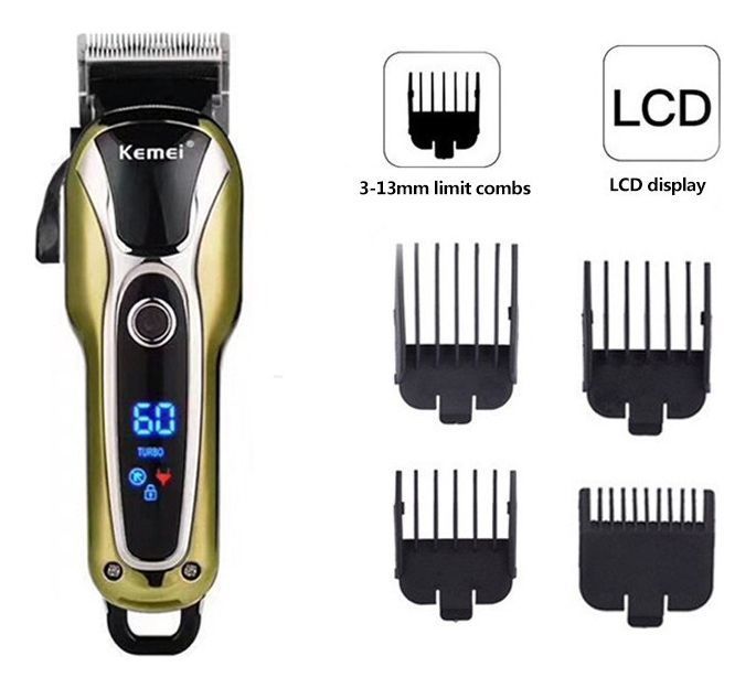 Corta Pelo Inalambrica Kemei 1990 Profesional Con Pantalla LCD-1