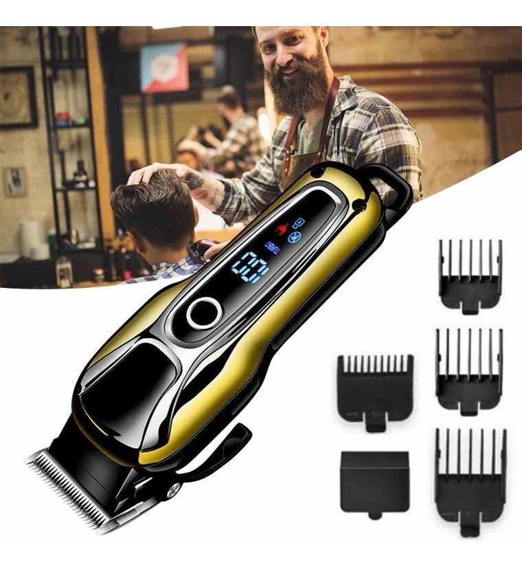 Corta Pelo Inalambrica Kemei 1990 Profesional Con Pantalla LCD-2
