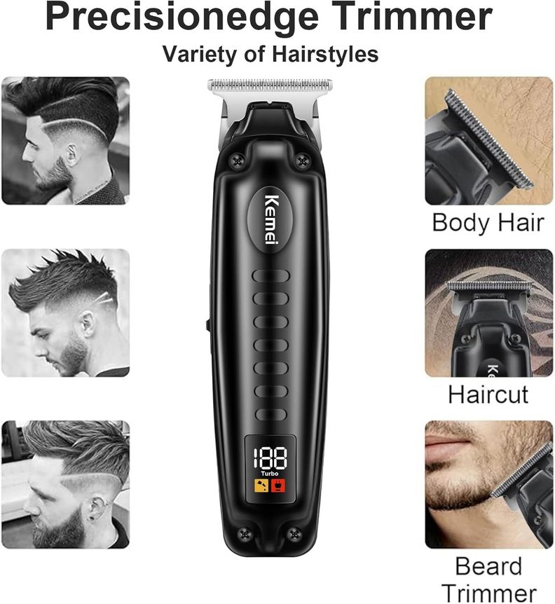 Trimmer Patillera Kemei KM-1578 Perfiladora Profesional-4