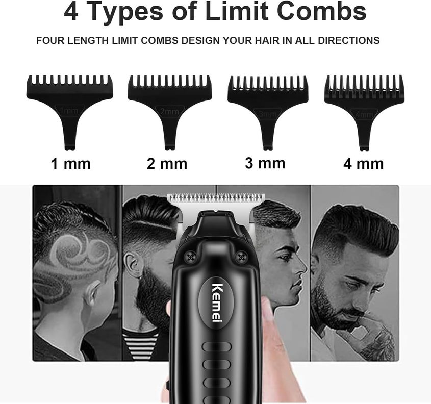 Trimmer Patillera Kemei KM-1578 Perfiladora Profesional-5