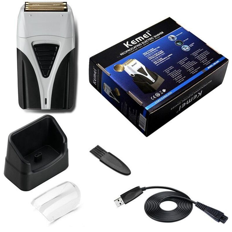 Shever Kemei 3383 Rasuradora Con Base 220V Portatil-1